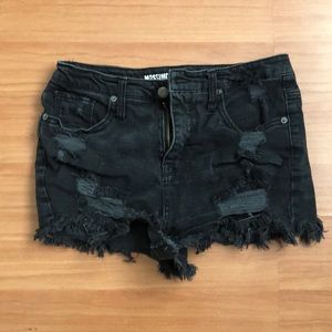 Black Jean Shorts